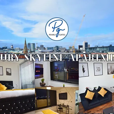 Penthouse - Amazing Skyline Views - Balcony - Free Extra 2 - Free Parking - Utilita Arena - Bullring Shopping - New St Station- Super King Size Bed Birmingham